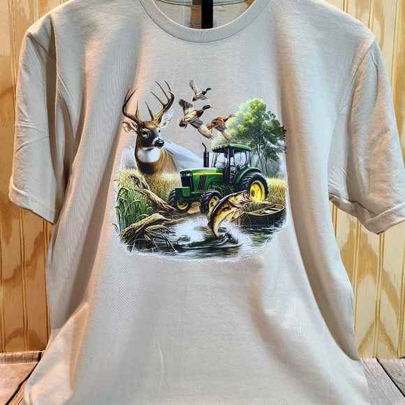Hunting, Fishing, Farming Outdoor Enthusiasts Graphic Tshirt - Picture 10 of 10